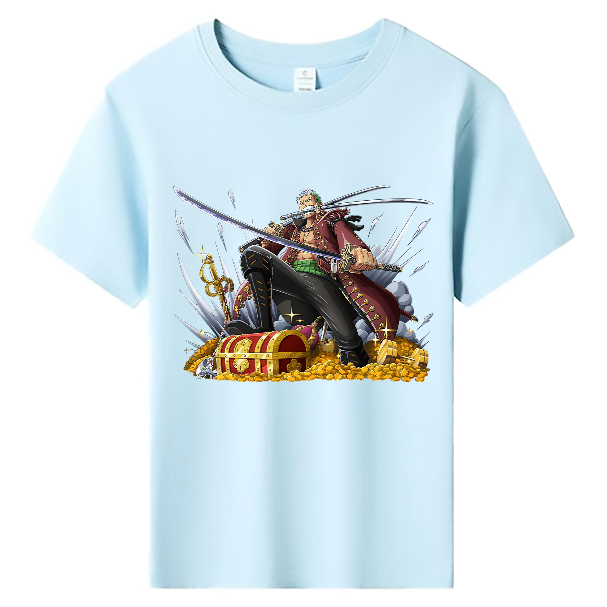 ワンピース ロロノア・ゾロ ONE PIECE Roronoa Zoro 綿100％キッズTシャツ（フロントプリント）